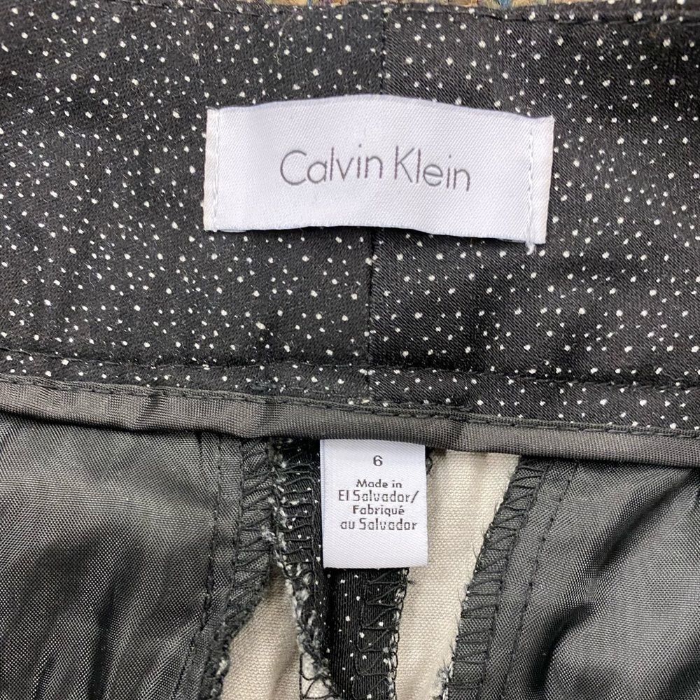 Calvin klein Black printed flat‎ front twill ankle pants - Picture 4 of 8